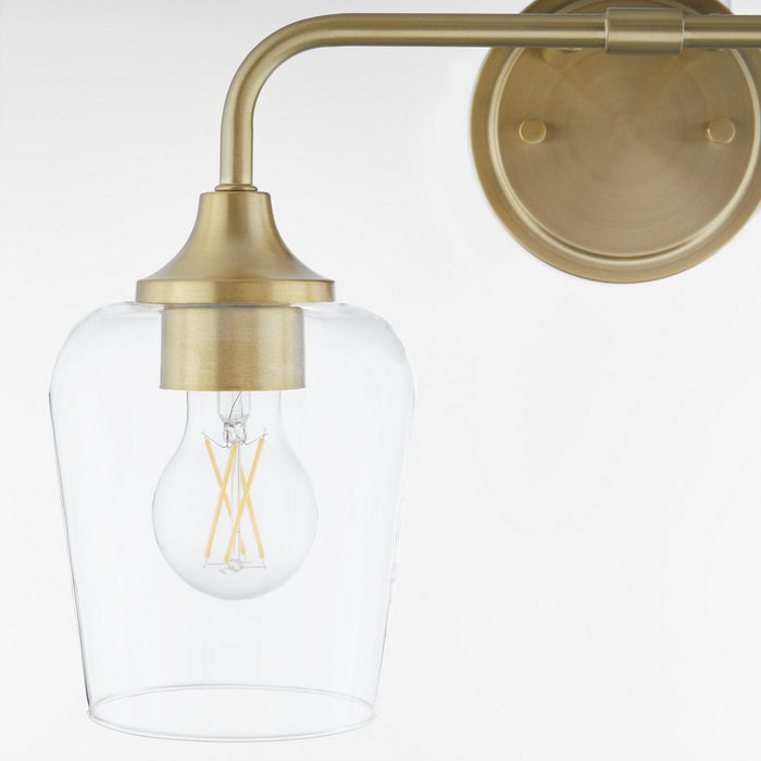 Quorum 5313-2-80 Two Light Vanity, Aged Brass