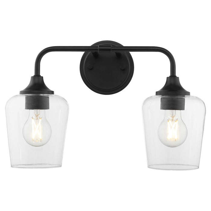 Quorum 5313-2-59 Two Light Vanity, Matte Black