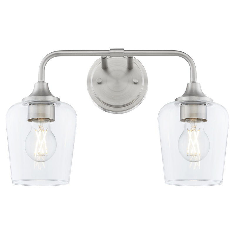 Quorum 5313-2-65 Two Light Vanity, Satin Nickel