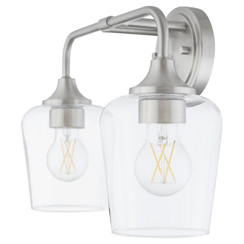 Quorum 5313-2-65 Two Light Vanity, Satin Nickel