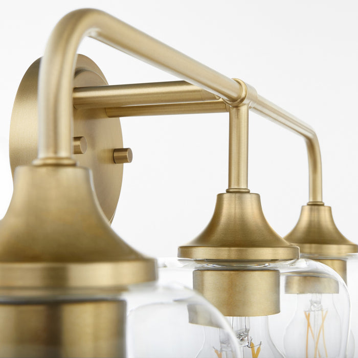 Quorum 5313-3-80 Three Light Vanity, Aged Brass