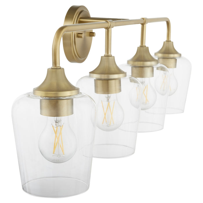 Quorum 5313-4-80 Four Light Vanity, Aged Brass