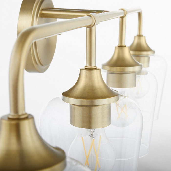 Quorum 5313-4-80 Four Light Vanity, Aged Brass