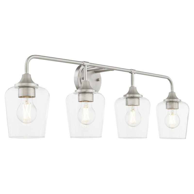 Quorum 5313-4-65 Four Light Vanity, Satin Nickel
