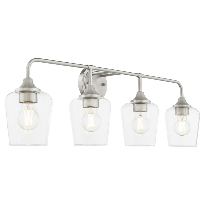 Quorum 5313-4-65 Four Light Vanity, Satin Nickel