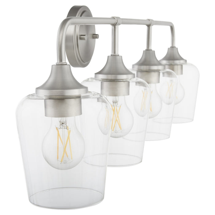 Quorum 5313-4-65 Four Light Vanity, Satin Nickel