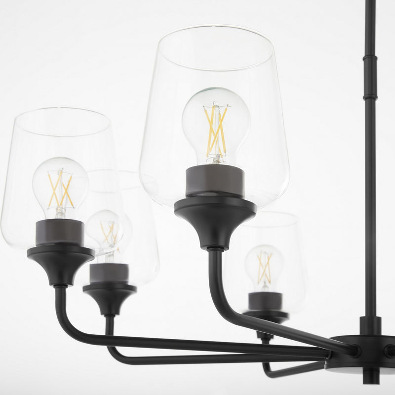 Quorum 6313-8-59 Eight Light Chandelier, Matte Black