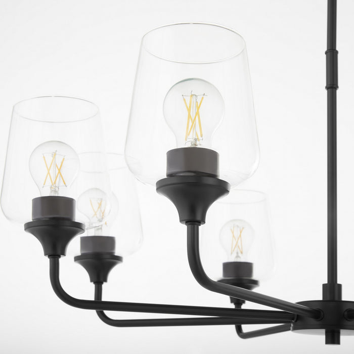 Quorum 6313-8-59 Eight Light Chandelier, Matte Black