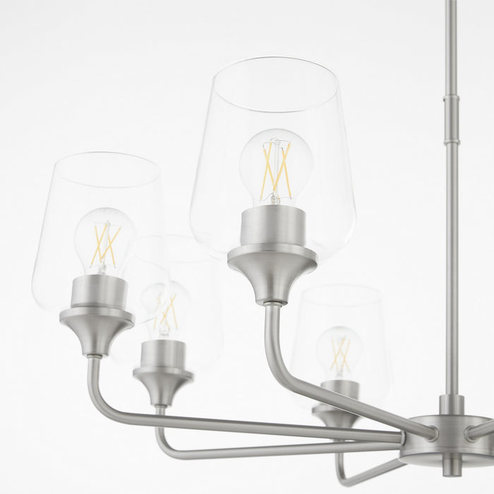 Quorum 6313-8-65 Eight Light Chandelier, Satin Nickel