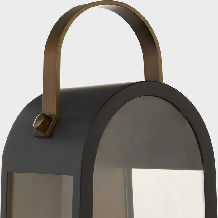 Quorum 72-20-5982 Two Light Wall Mount, Matte Black w/ Aged Copper