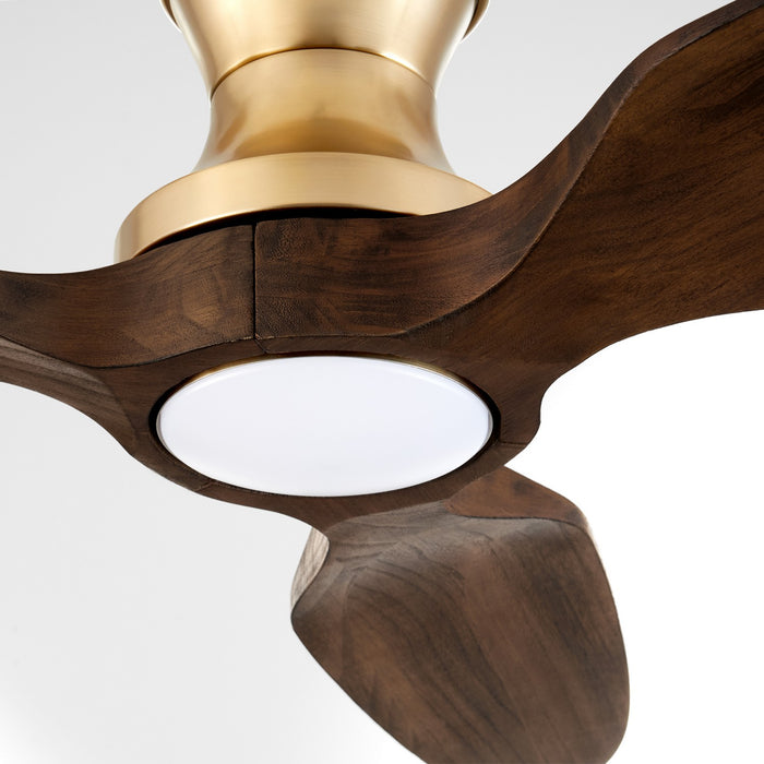 Quorum 39563-80 56" Ceiling Fan, Aged Brass