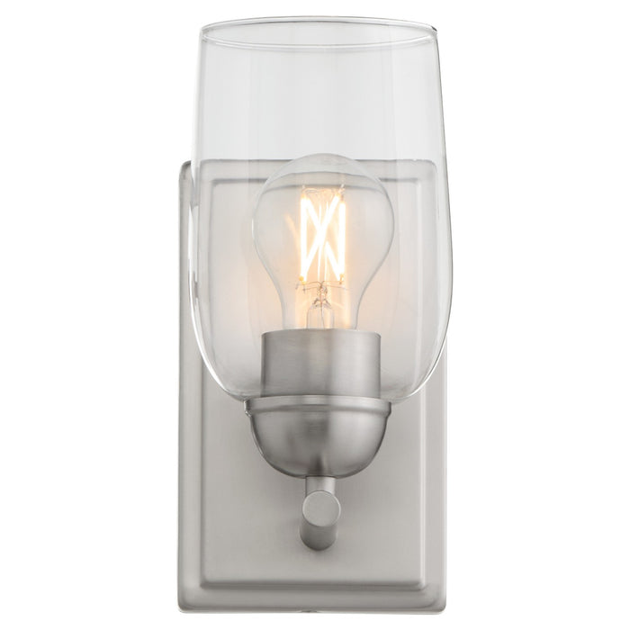 Quorum 5112-1-65 One Light Wall Mount, Satin Nickel