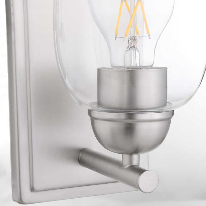 Quorum 5112-1-65 One Light Wall Mount, Satin Nickel