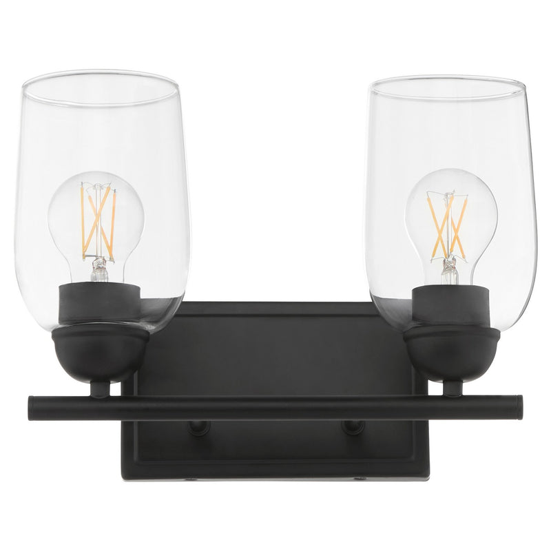 Quorum 5112-2-59 Two Light Vanity, Matte Black