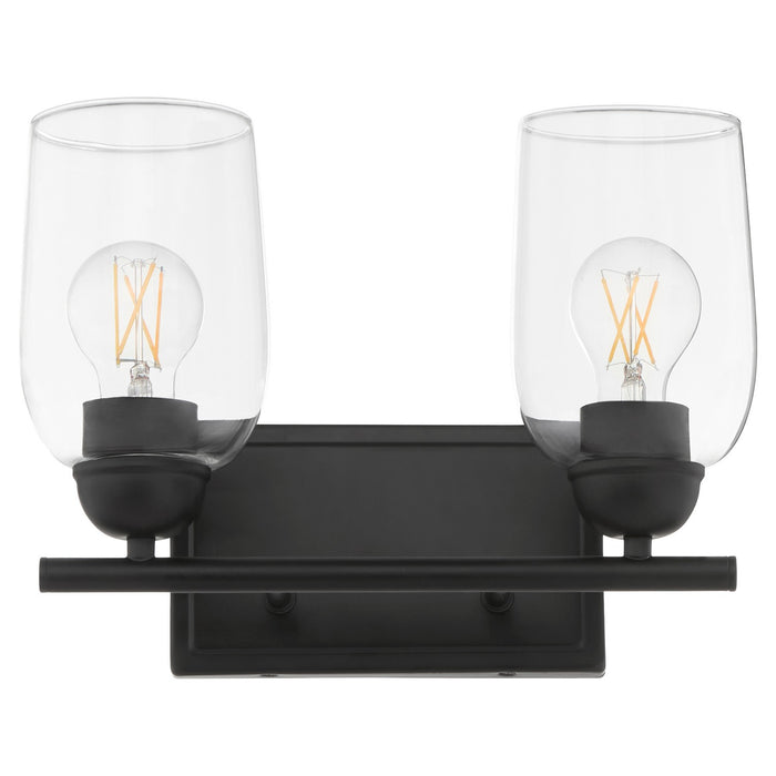 Quorum 5112-2-59 Two Light Vanity, Matte Black