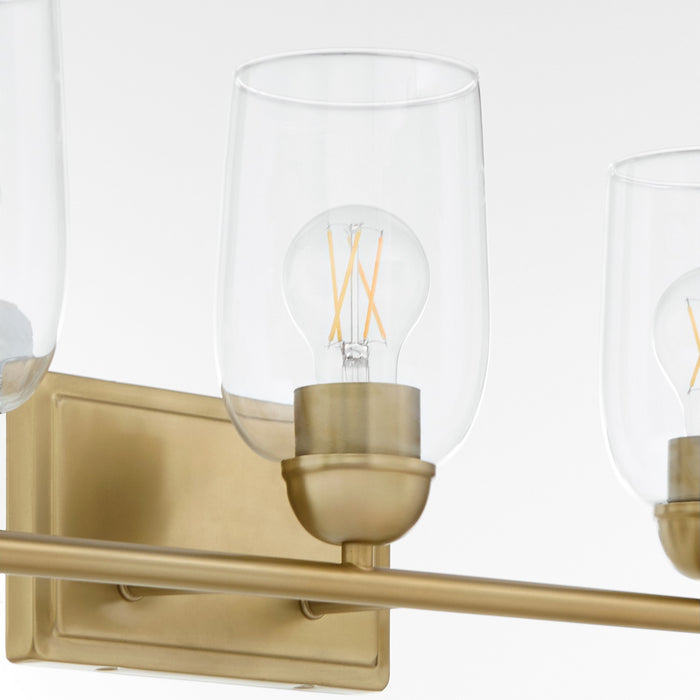 Quorum 5112-3-80 Three Light Vanity, Aged Brass