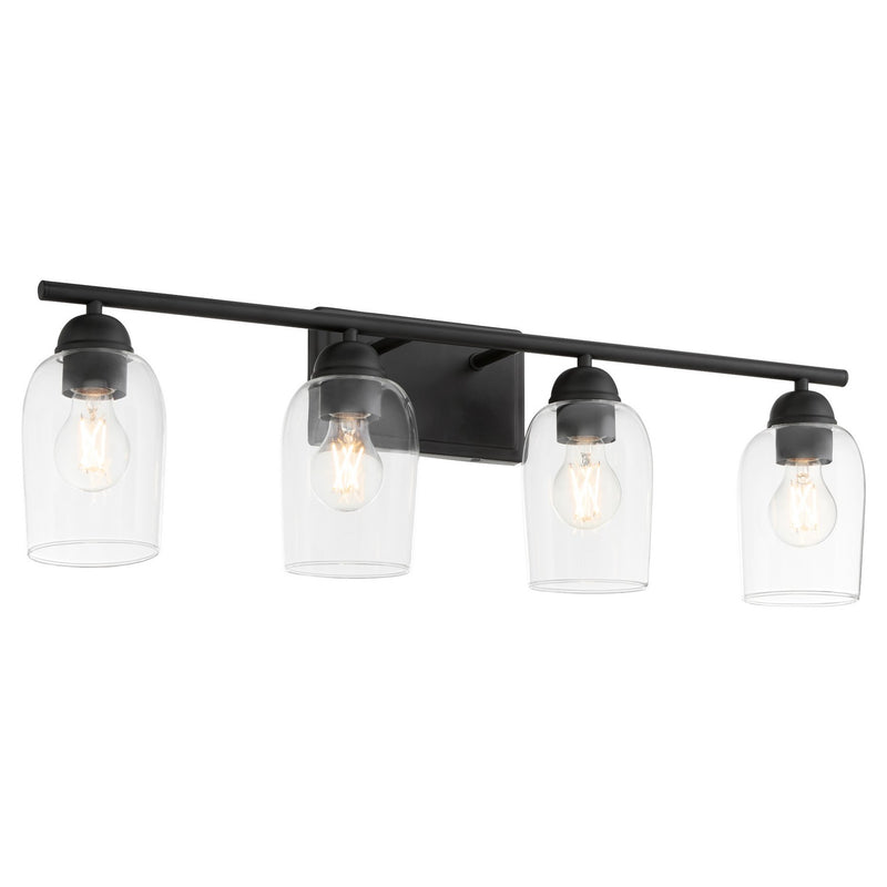 Quorum 5112-4-59 Four Light Vanity, Matte Black