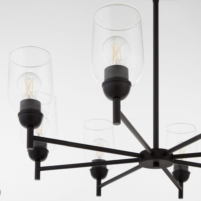 Quorum 6112-8-59 Eight Light Chandelier, Matte Black