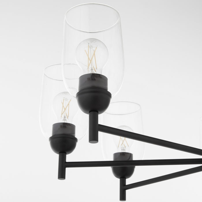 Quorum 6112-8-59 Eight Light Chandelier, Matte Black