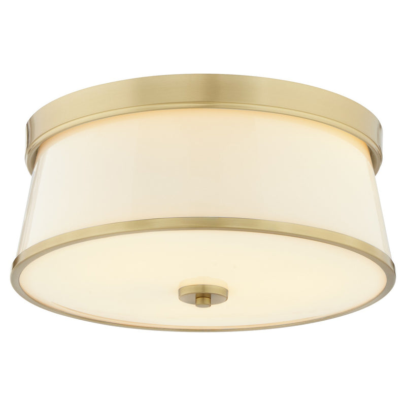 Quorum 3203-16-80 Three Light Ceiling Mount, Aged Brass