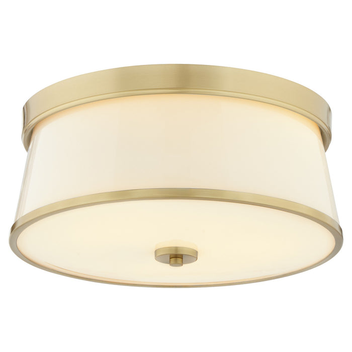 Quorum 3203-16-80 Three Light Ceiling Mount, Aged Brass