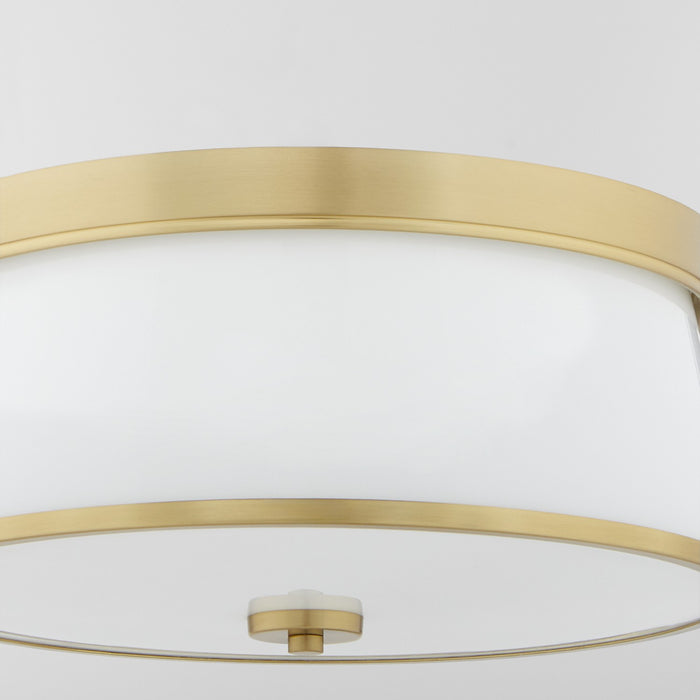 Quorum 3203-16-80 Three Light Ceiling Mount, Aged Brass