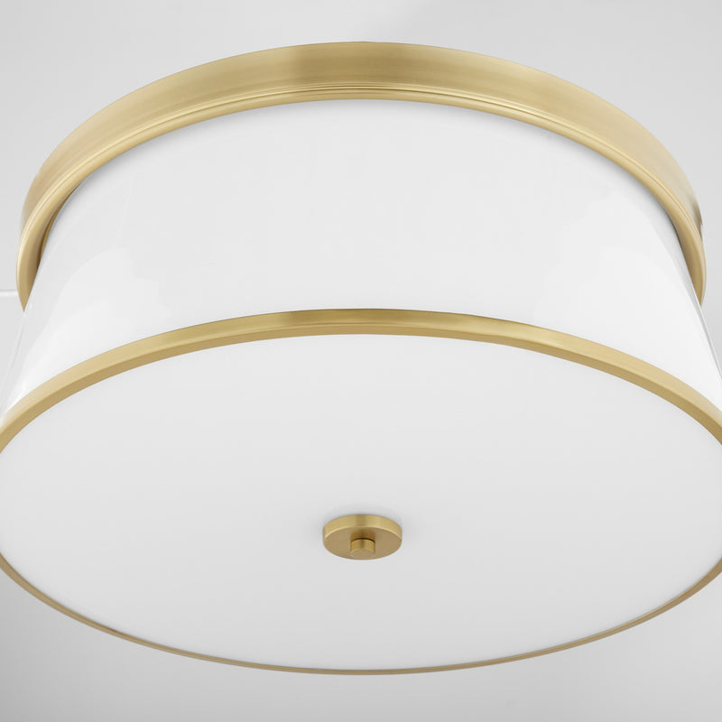 Quorum 3203-20-80 Four Light Ceiling Mount, Aged Brass