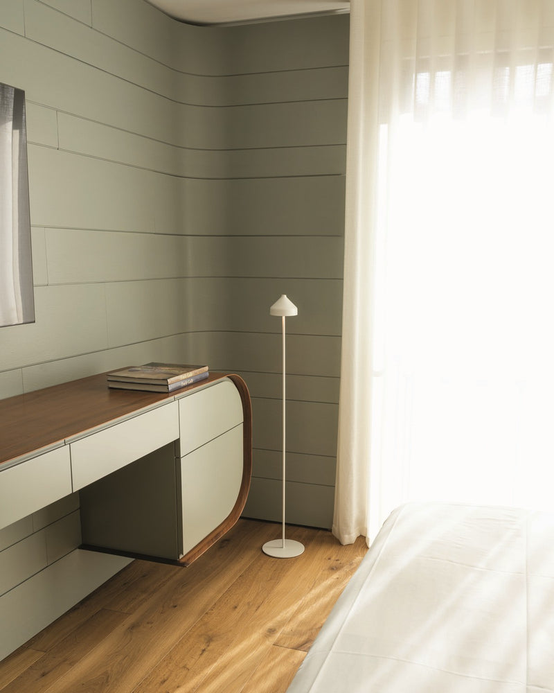 Zafferano LD1096B3 LED Floor Lamp, White