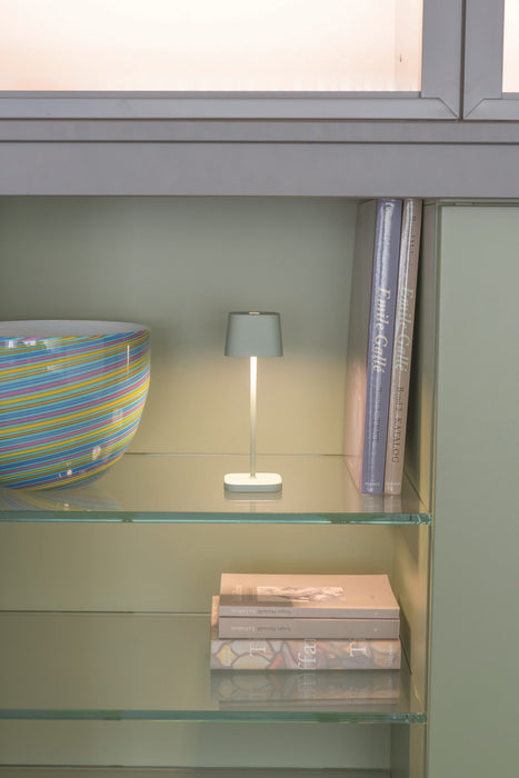 Zafferano LD1880G3 LED Table Lamp, Sage