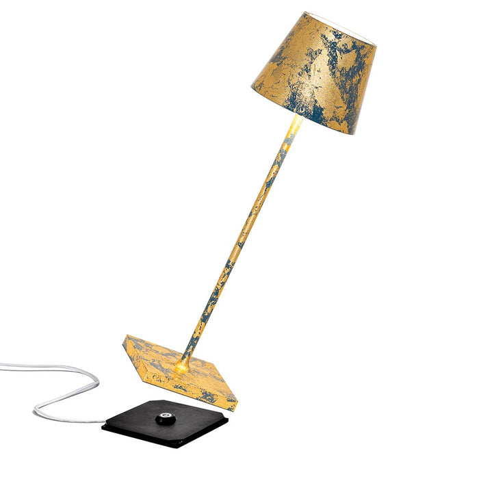 Zafferano LD0340AFO LED Table Lamp, Gold and Blue