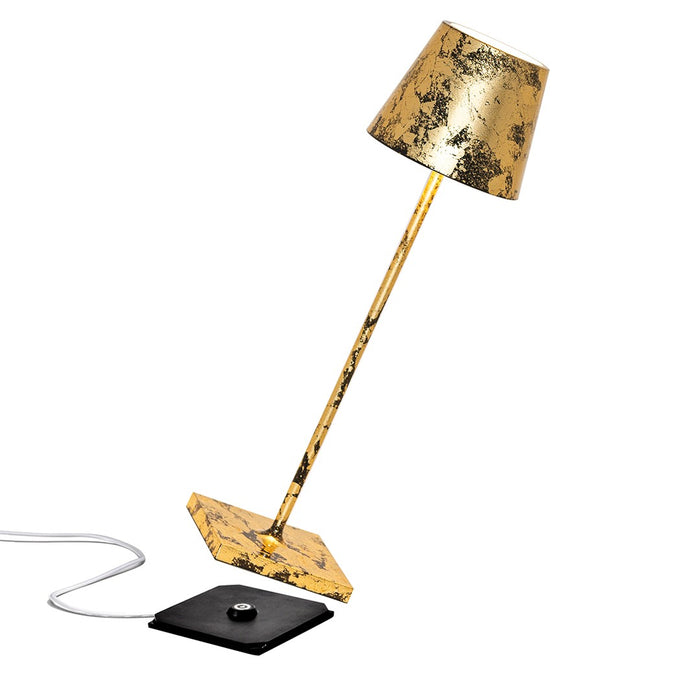 Zafferano LD0340DFO LED Table Lamp, Gold and Black