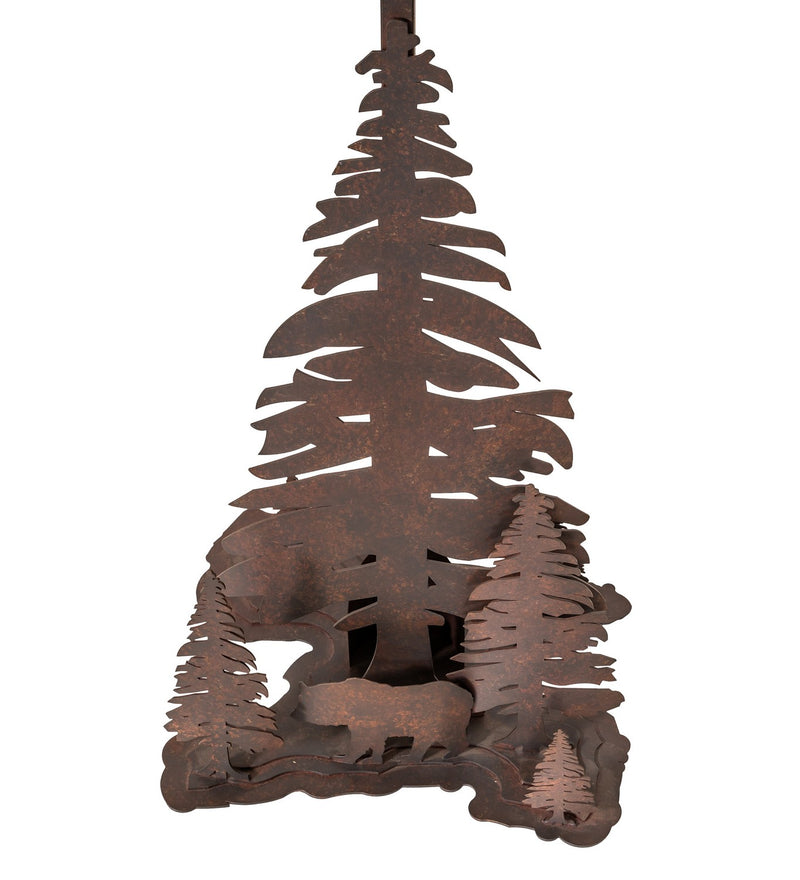 Meyda Tiffany 244684 Two Light Floor Base, Hand Painted Rust