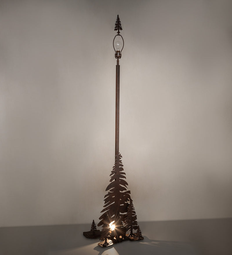 Meyda Tiffany 244684 Two Light Floor Base, Hand Painted Rust