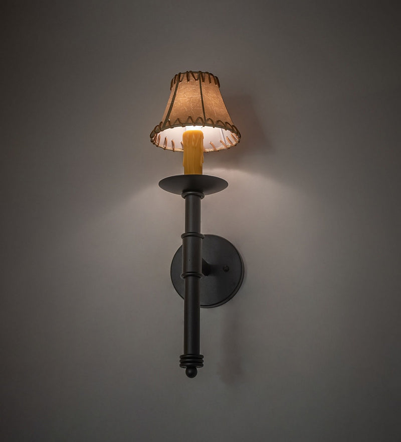 Meyda Tiffany 270069 One Light Wall Sconce, Textured Black
