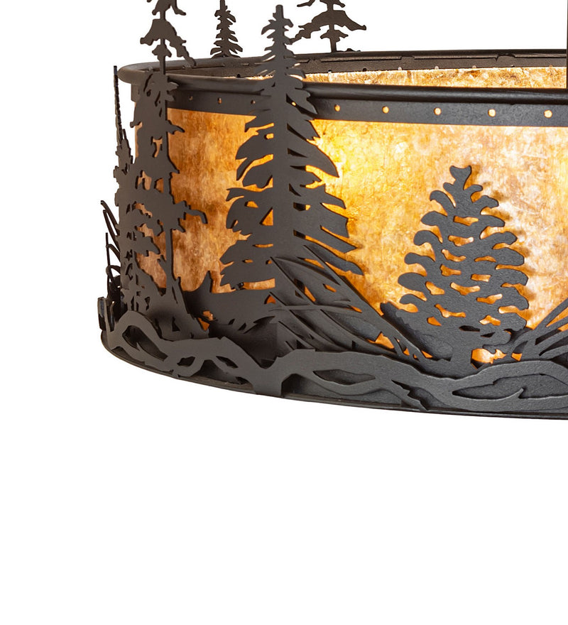 Meyda Tiffany 270091 Four Light Semi-Flushmount, Textured Black