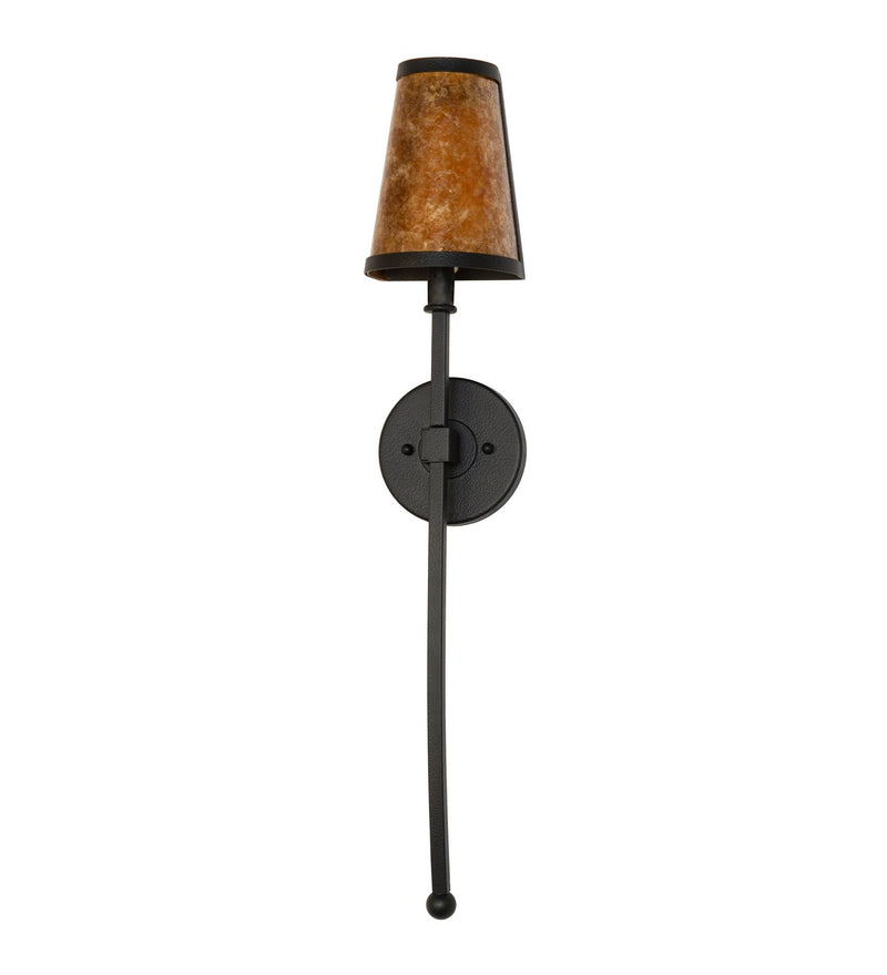 Meyda Tiffany 270098 One Light Wall Sconce, Black Satin Wrought Iron