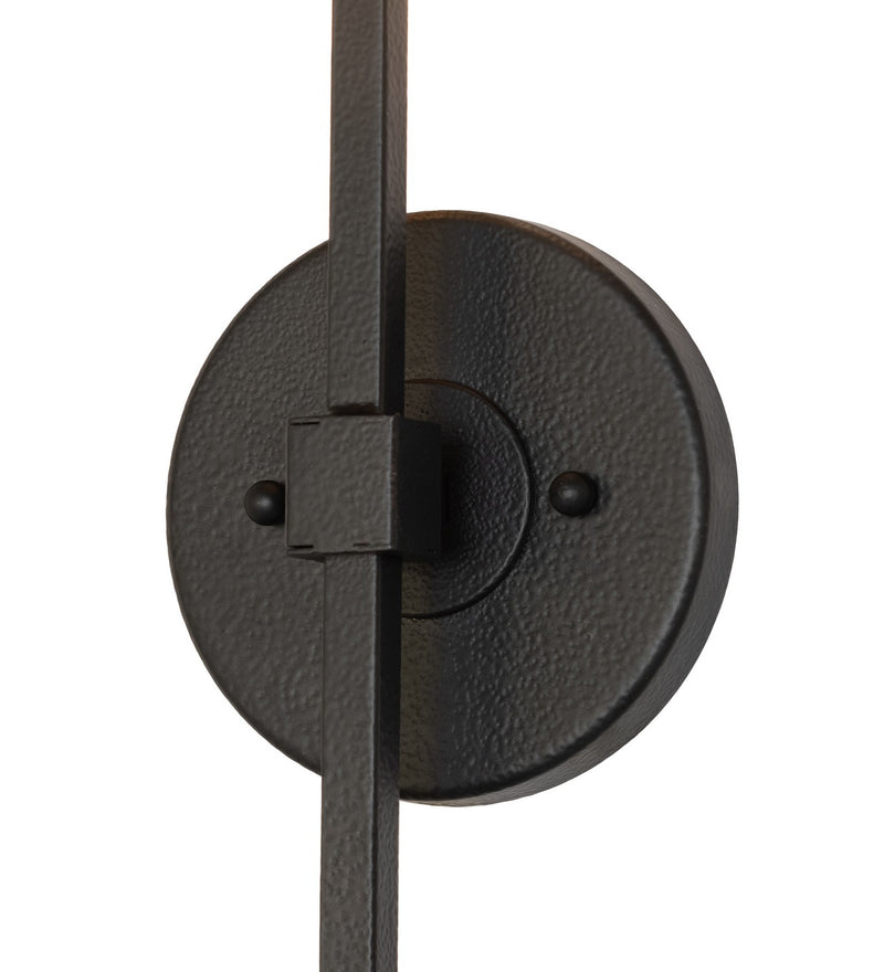 Meyda Tiffany 270098 One Light Wall Sconce, Black Satin Wrought Iron