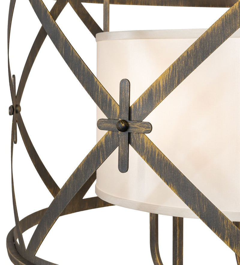 Meyda Tiffany 272439 Six Light Pendant, Antique Brass