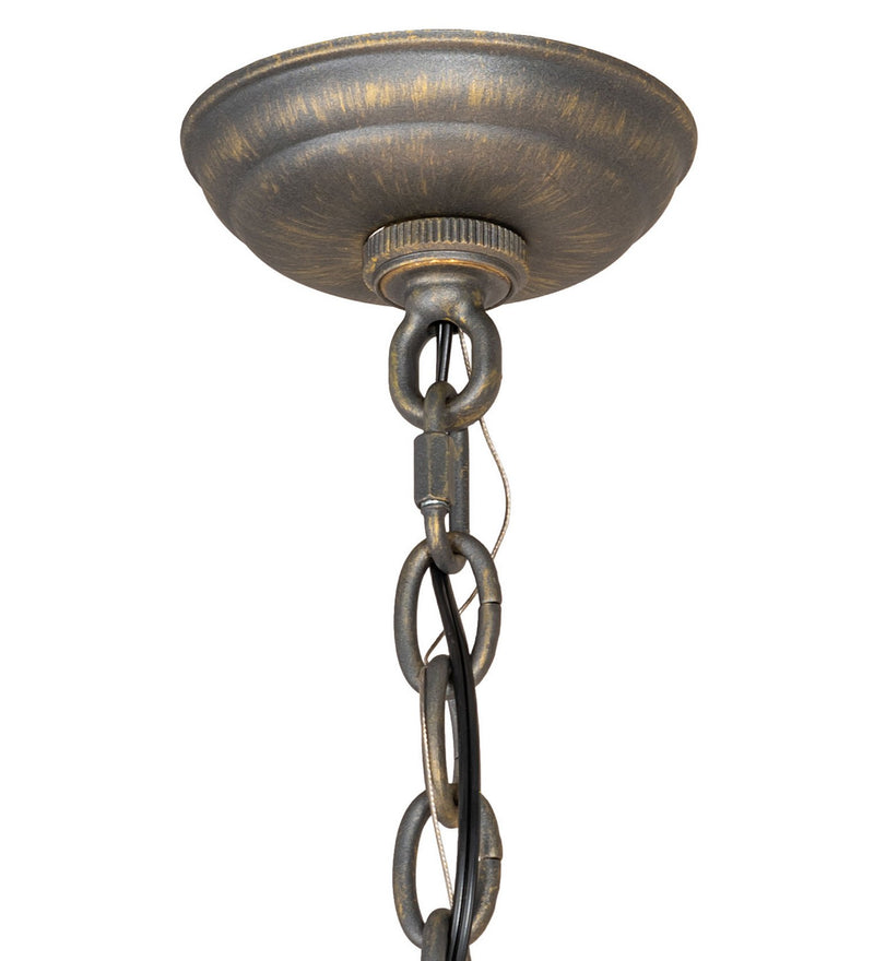 Meyda Tiffany 272439 Six Light Pendant, Antique Brass