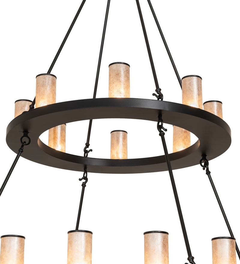 Meyda Tiffany 272481 24 Light Chandelier, Black Satin Wrought Iron