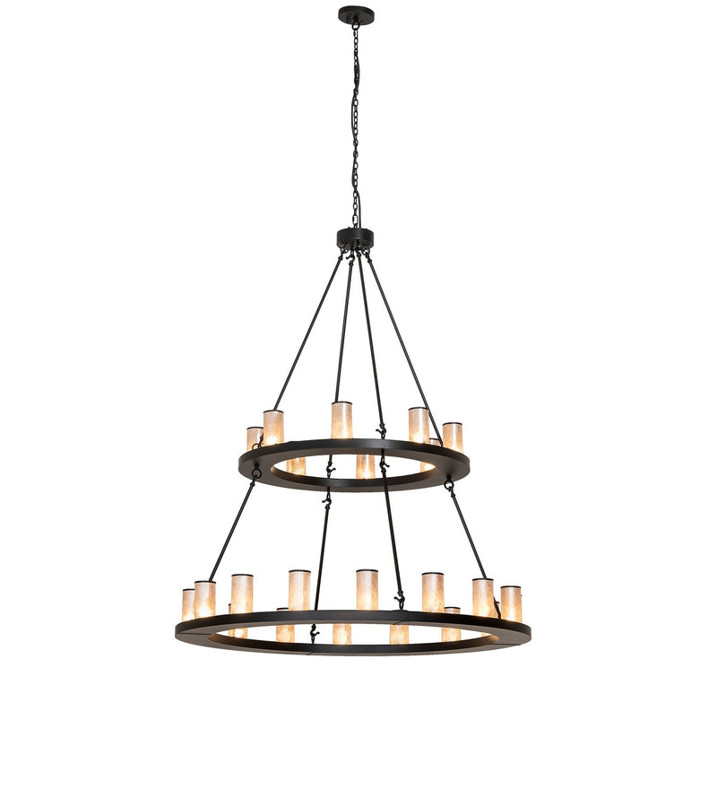 Meyda Tiffany 272481 24 Light Chandelier, Black Satin Wrought Iron