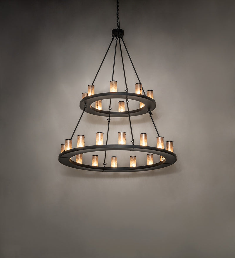 Meyda Tiffany 272481 24 Light Chandelier, Black Satin Wrought Iron