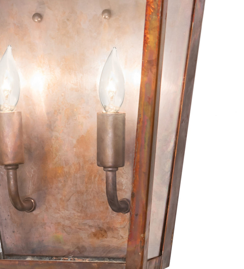 Meyda Tiffany 273148 Two Light Wall Sconce, Vintage Copper