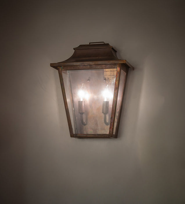 Meyda Tiffany 273148 Two Light Wall Sconce, Vintage Copper