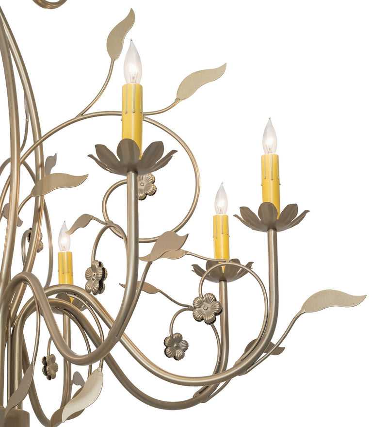 Meyda Tiffany 273536 Eight Light Chandelier, Satin Titanium Gold