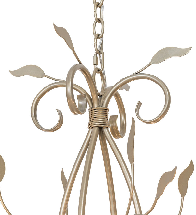 Meyda Tiffany 273536 Eight Light Chandelier, Satin Titanium Gold