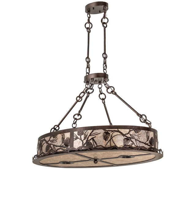Meyda Tiffany 273841 Eight Light Pendant, Copper Vein