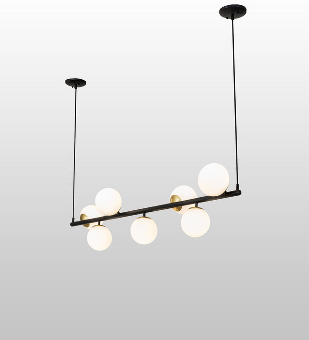 Meyda Tiffany 274291 Seven Light Island Pendant, Solar Black