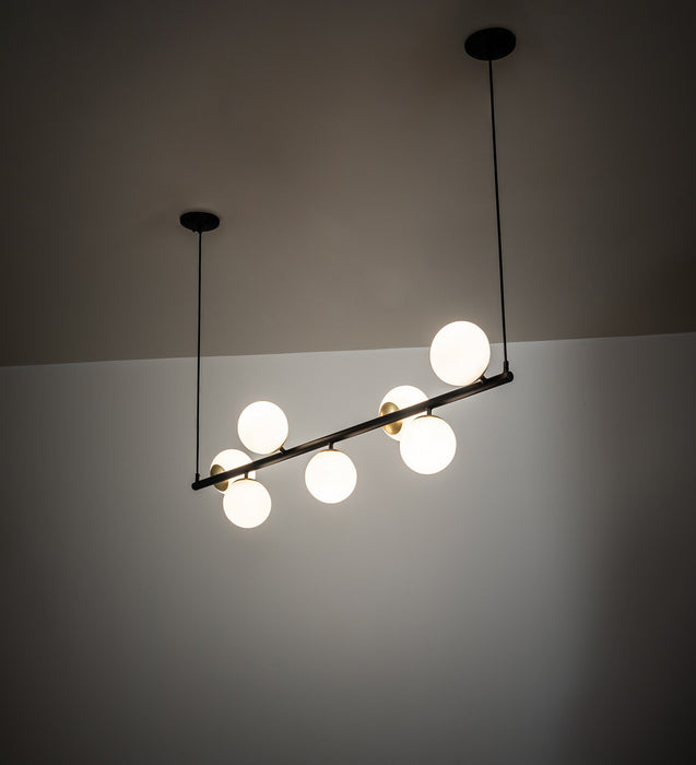 Meyda Tiffany 274291 Seven Light Island Pendant, Solar Black