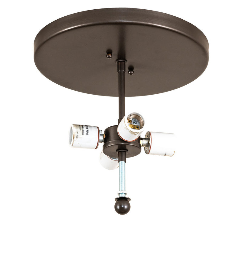 Meyda Tiffany 274546 Four Light Flushmount, Bronze